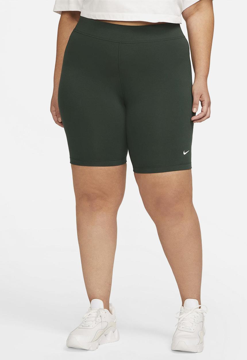 Nike - Plus nsw essntl mr biker short - pro green/white