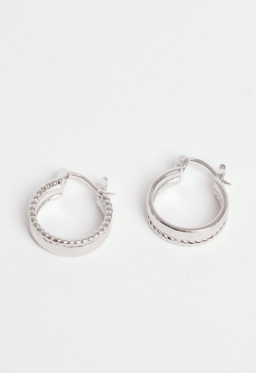 Superbalist - Stacey sterling siver hoop earrings - silver