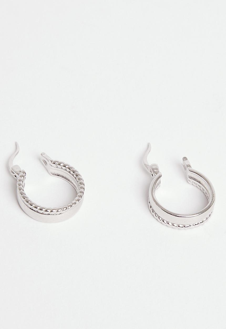 Superbalist - Stacey sterling siver hoop earrings - silver