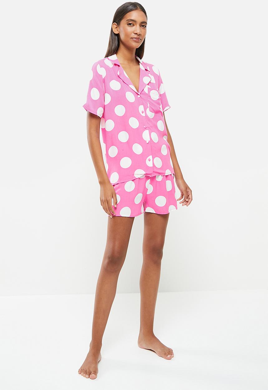Trendyol - Polka dot pajamas set - pink
