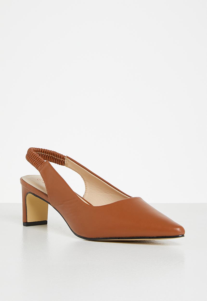 edit - Riva closed block heel - tan