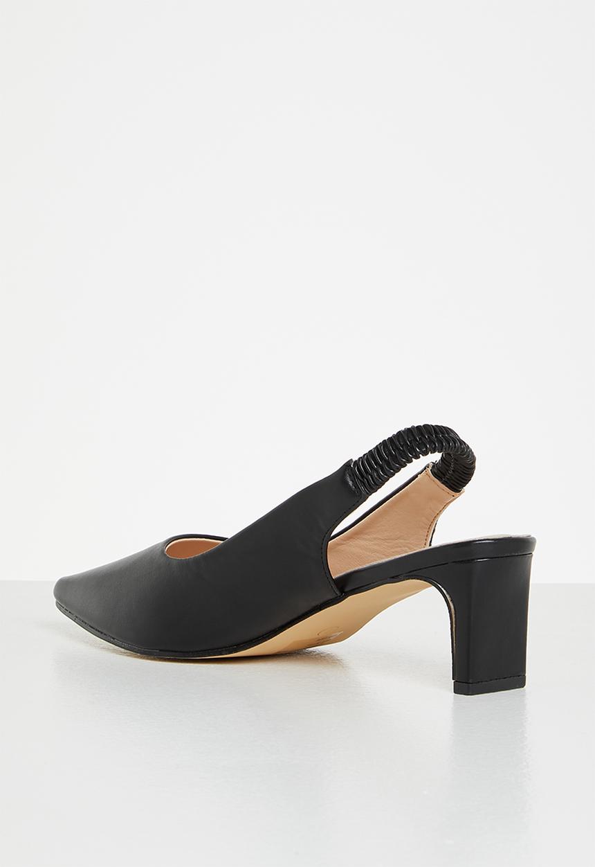 edit - Riva closed block heel - black