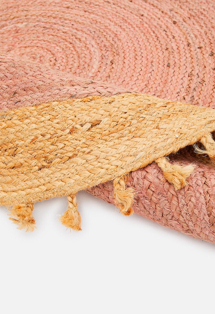 Sixth Floor - Rosi round jute rug - pink