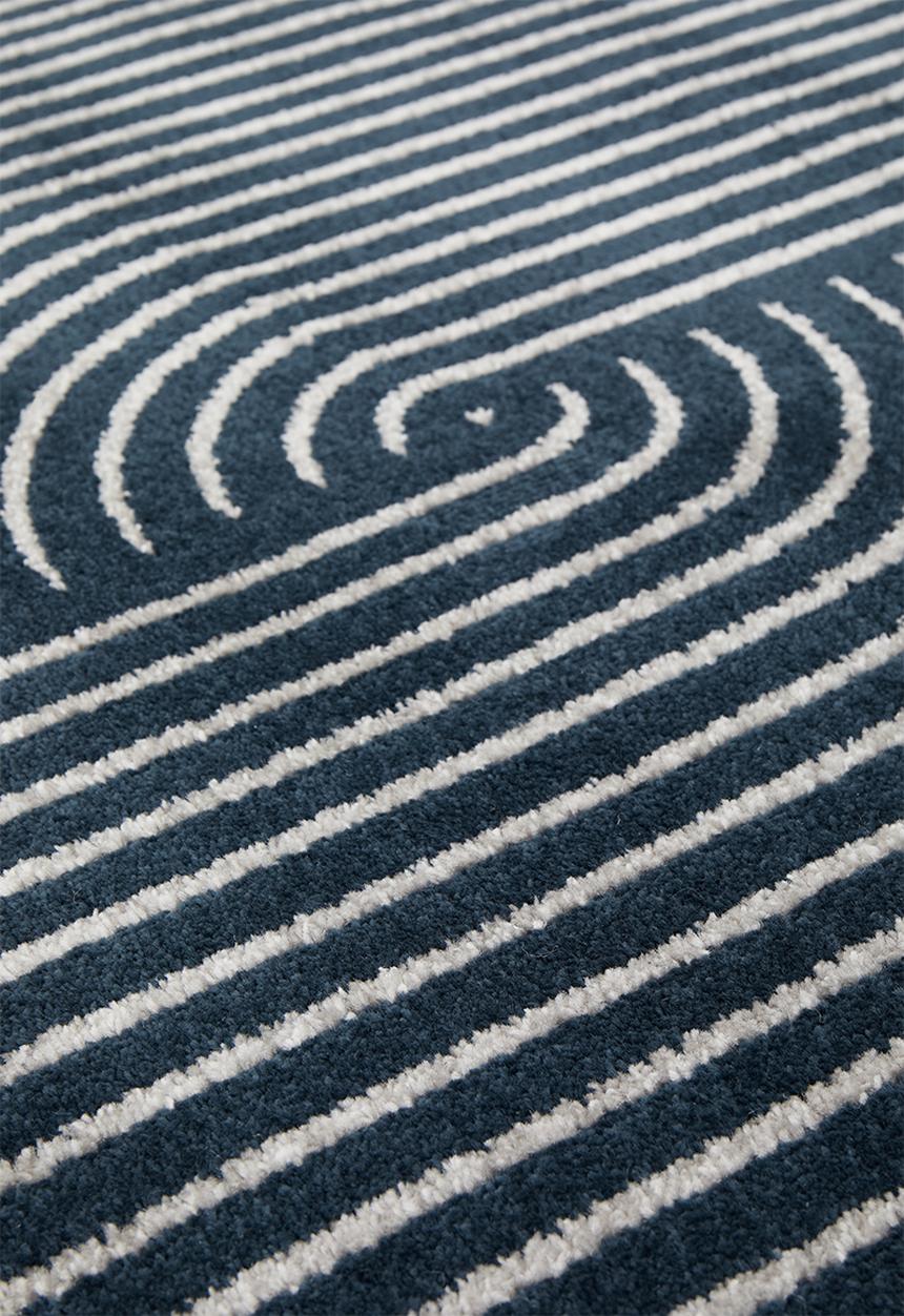 Hertex Fabrics - Divide ethereal rug - blue & grey 