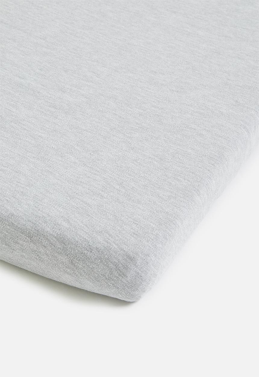 Babes and Kids Linen - Melange fitted cot sheet - grey