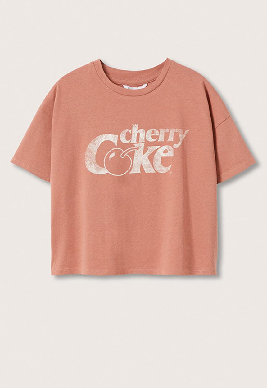 MANGO - T-shirt cherry - pink