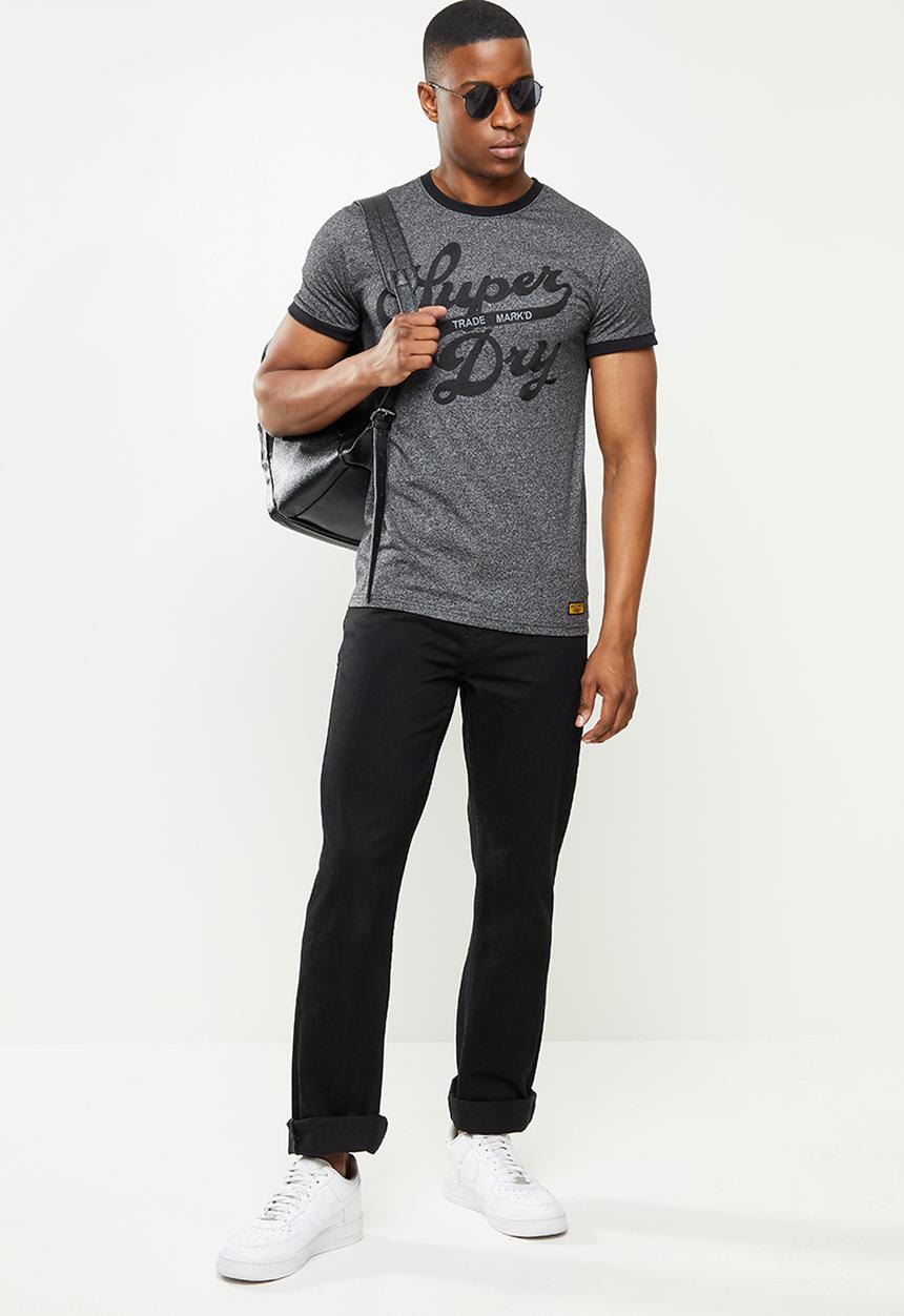Superdry. - Workwear ringer tee - black grit