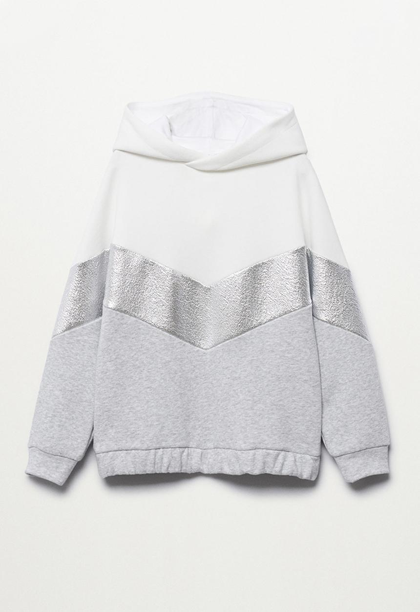 MANGO - Sweatshirt plata - white & grey 