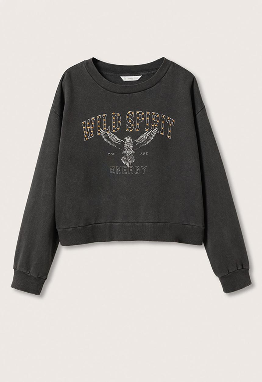 MANGO - Sweatshirt eagle - charcoal