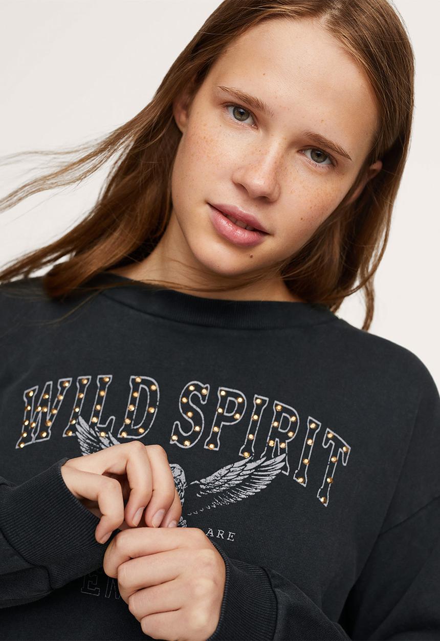 MANGO - Sweatshirt eagle - charcoal
