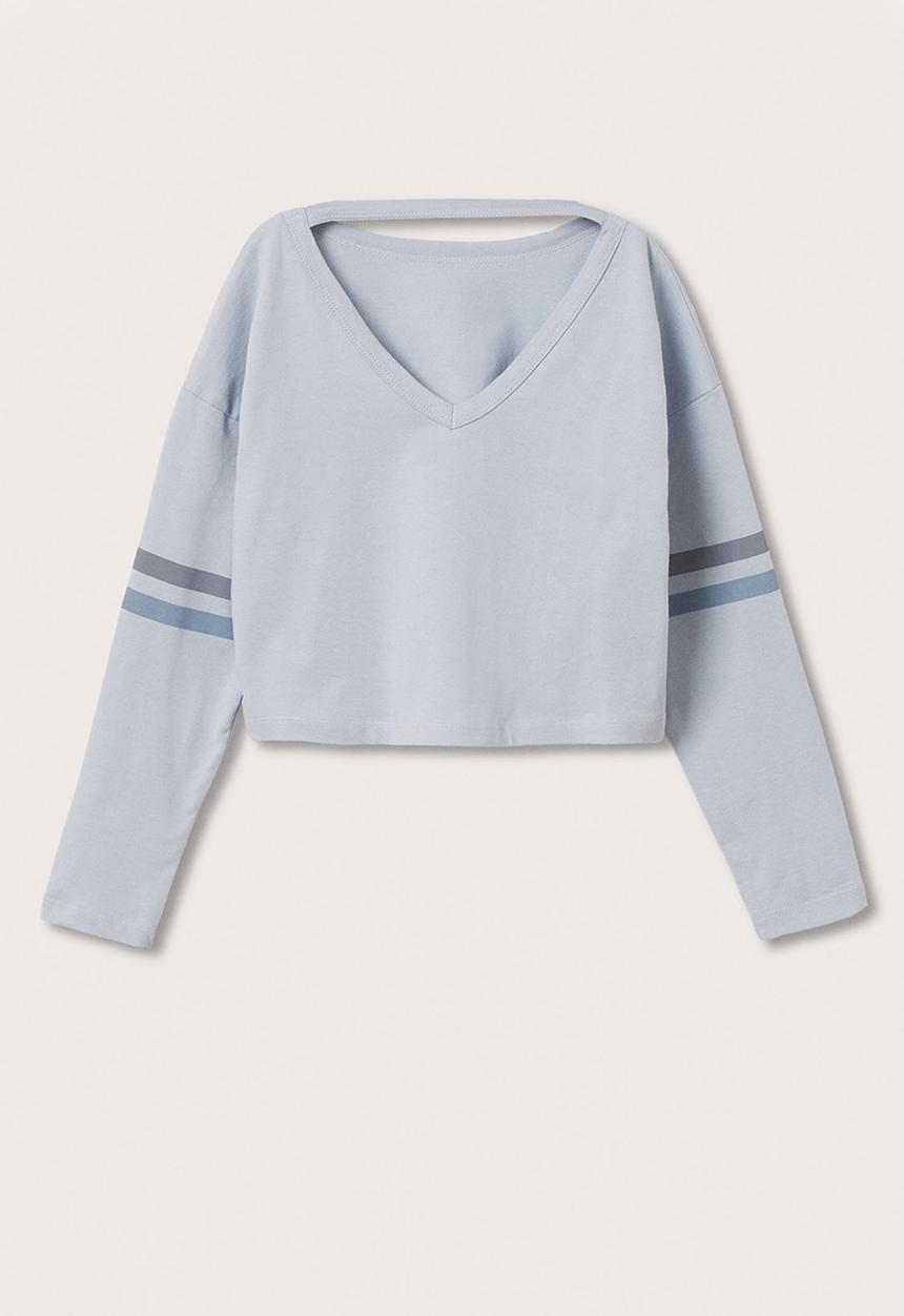 MANGO - T-shirt clap - blue