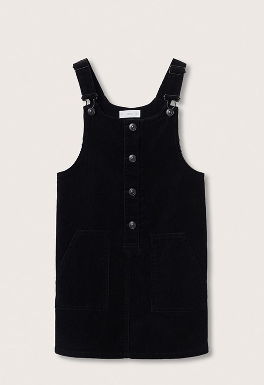 MANGO - Dungaree dress ellas - black