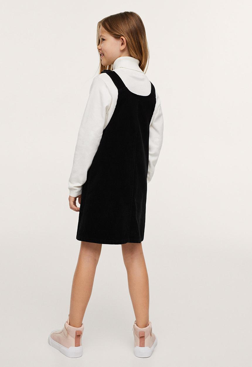 MANGO - Dungaree dress ellas - black