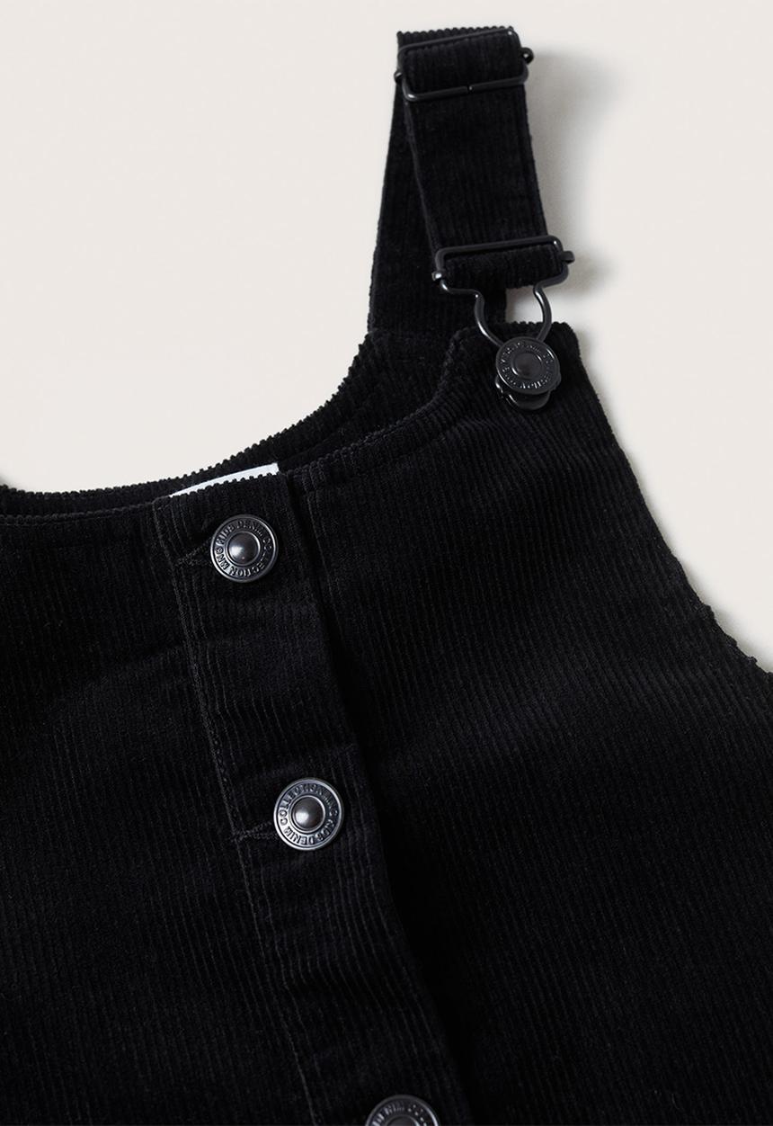 MANGO - Dungaree dress ellas - black