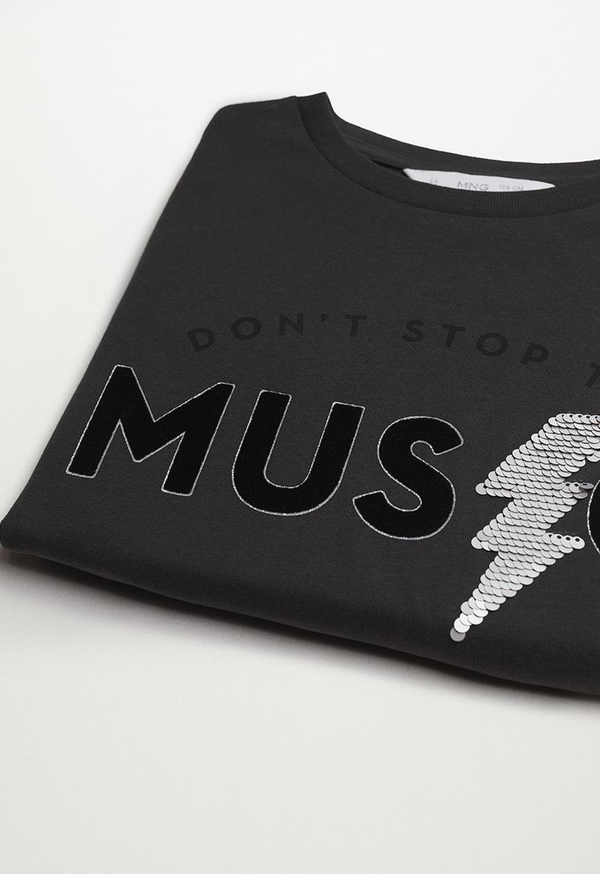 MANGO - T-shirt music - charcoal