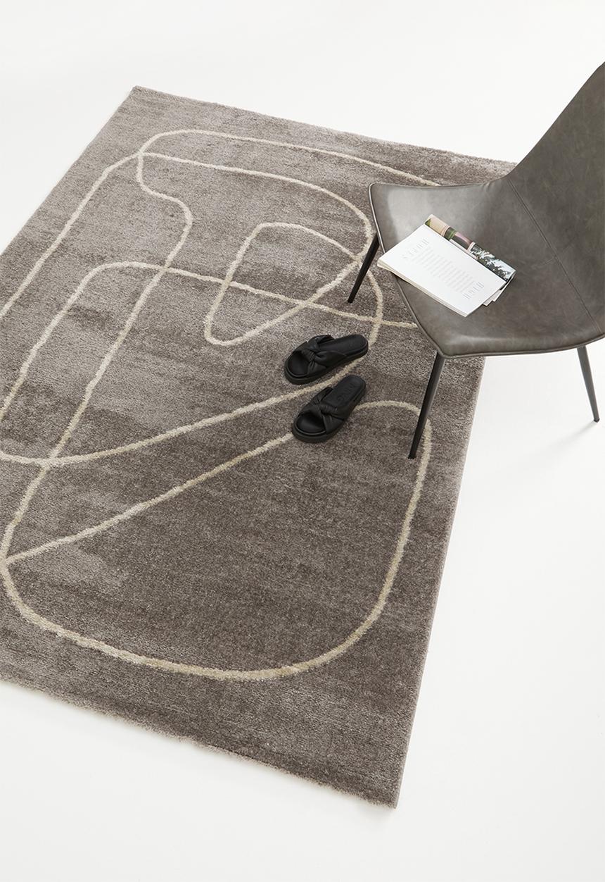 Hertex Haus - Haywire overclouded rug - grey