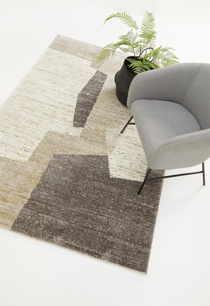 Hertex Haus - Circuit block flash rug - multi