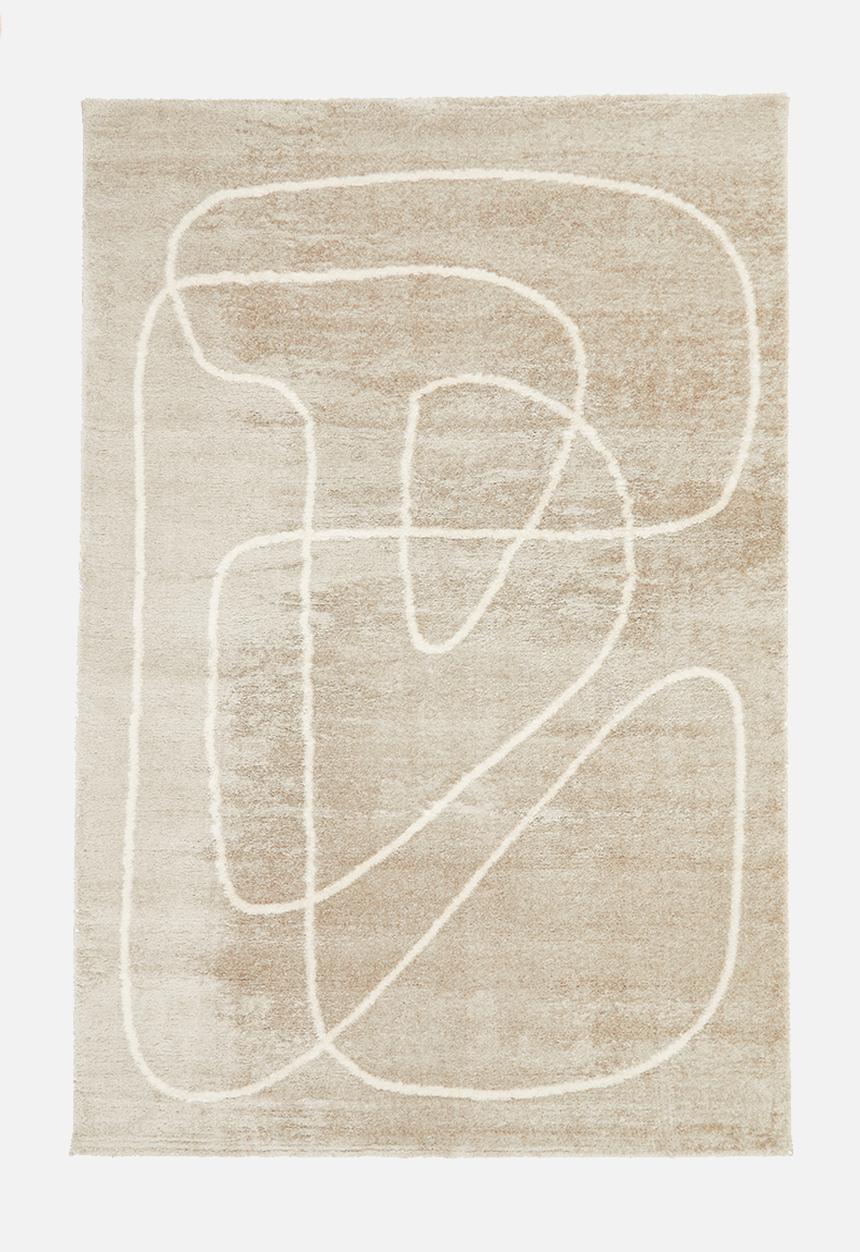 Hertex Haus - Haywire lightning rug - cream