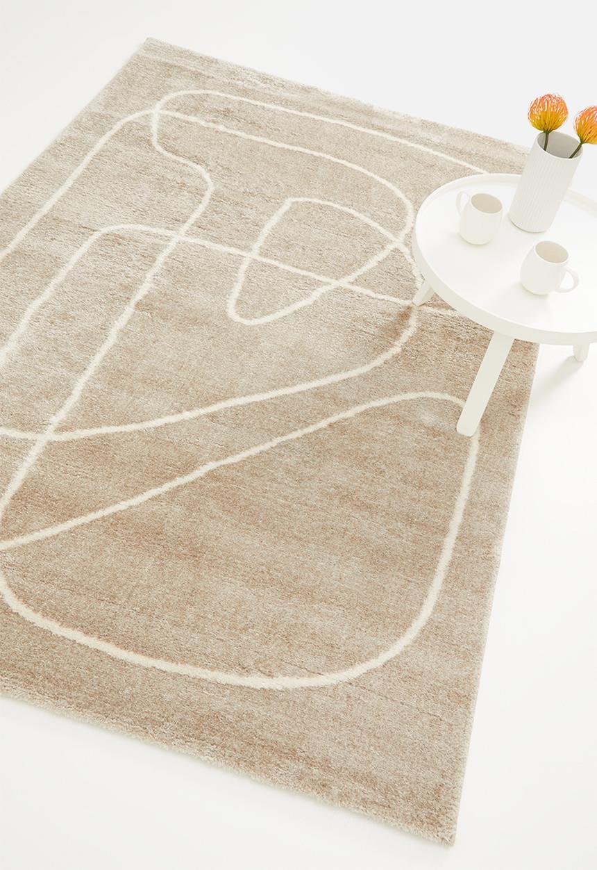 Hertex Haus - Haywire lightning rug - cream