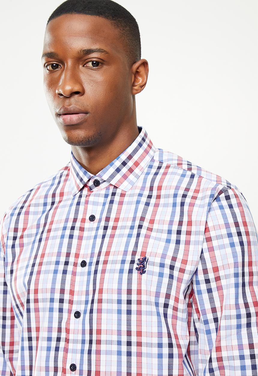 Pringle of Scotland - Msls0119 long sleeve tailored shirt - multi 