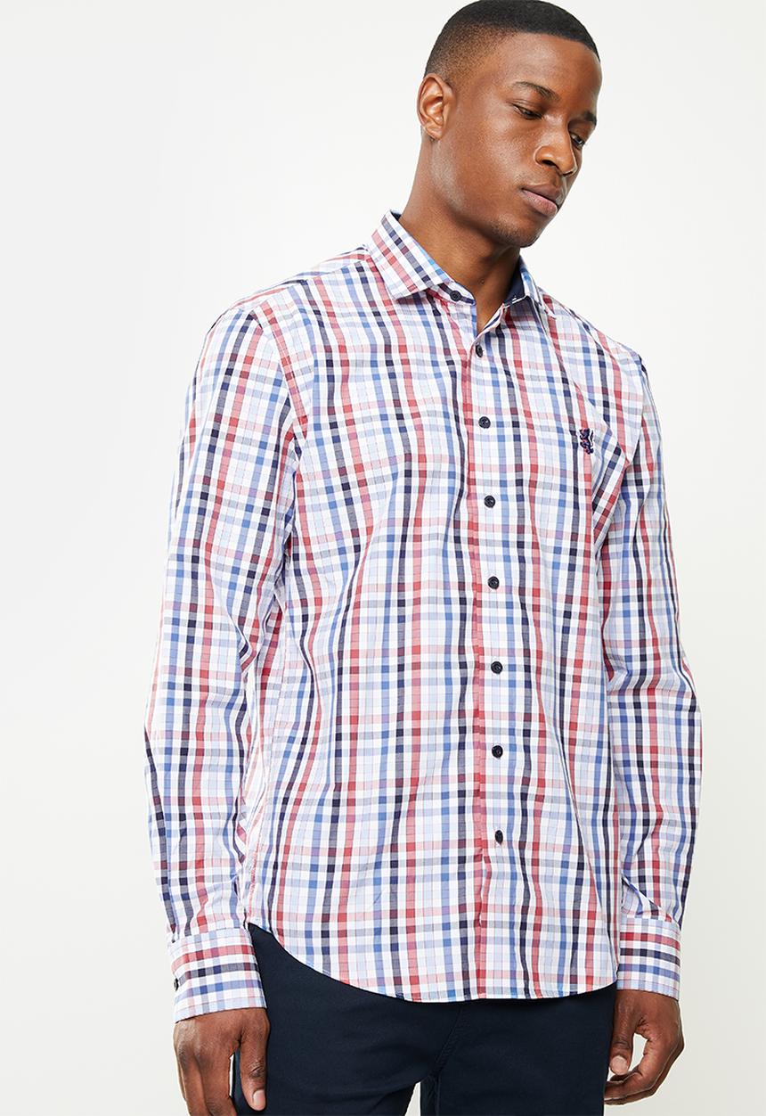 Pringle of Scotland - Msls0119 long sleeve tailored shirt - multi 