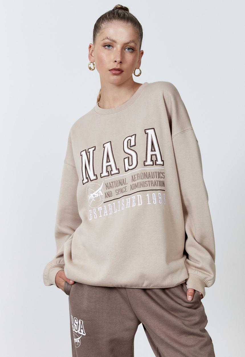 Factorie - Lcn nasa oversized graphic crew - lcn nas nude blush/nasa