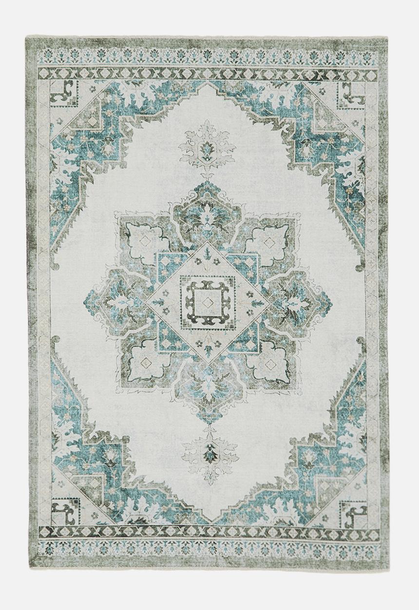 Sixth Floor - Eve printed rug - antique grey & blue