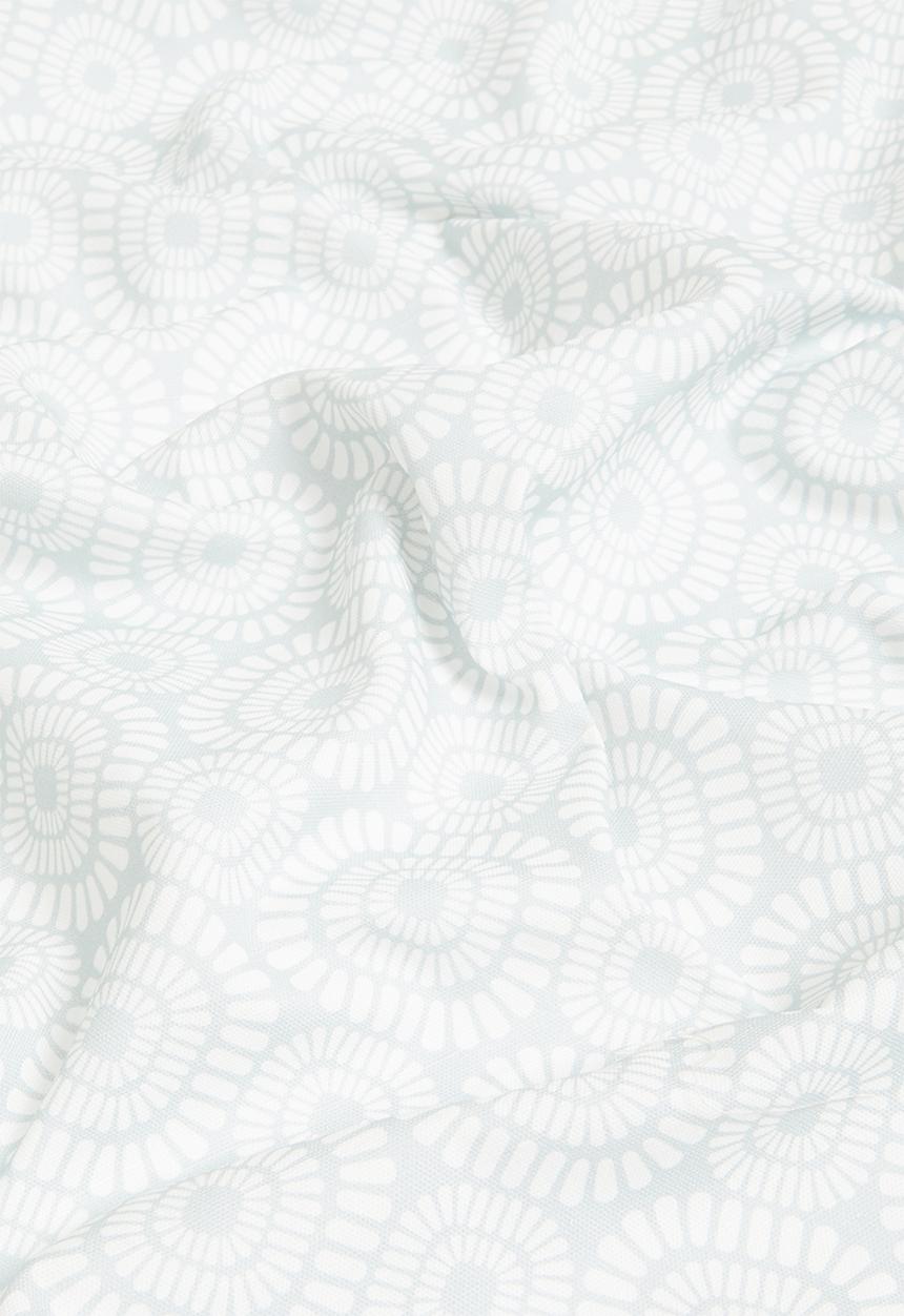Sixth Floor - Geometric abstract printed eyelet curtain pack of 2 - grey