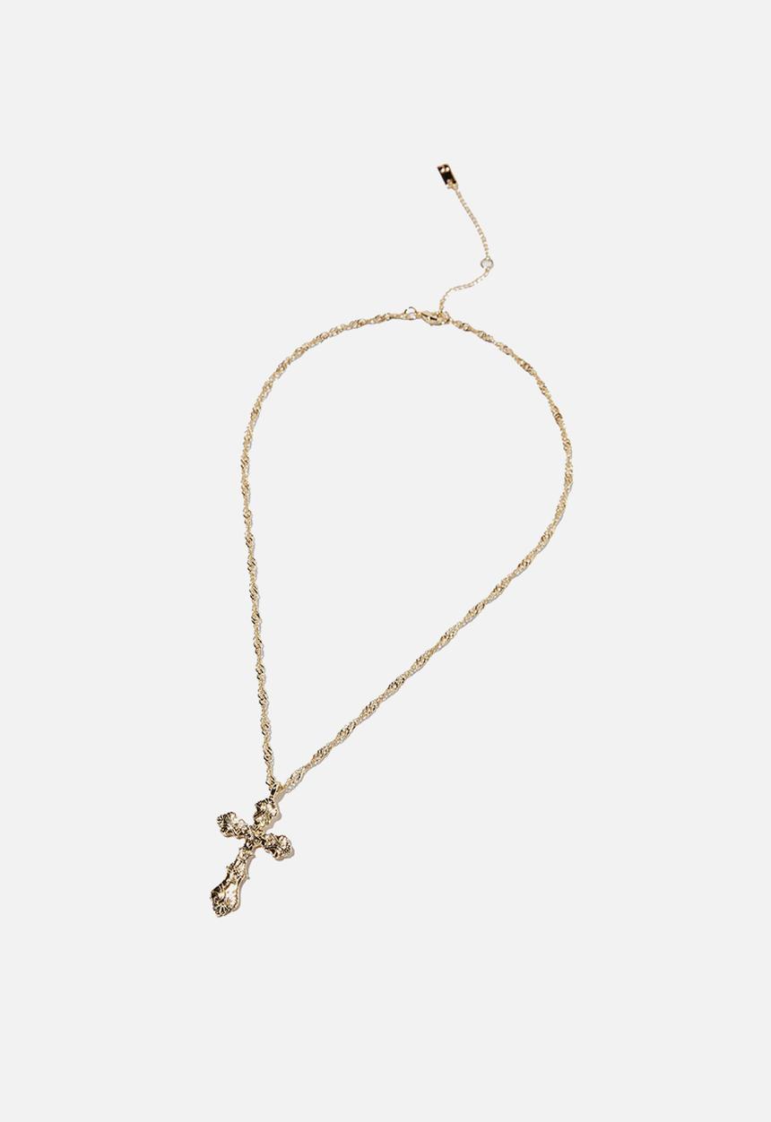 Rubi - Premium luxe pendant necklace - gold plated gothic cross