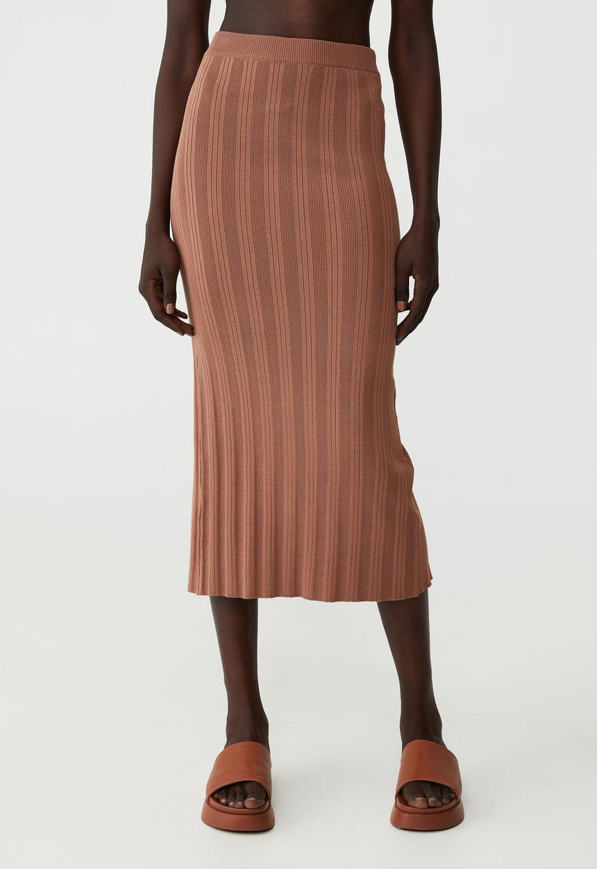Cotton On - Foxy midi skirt - cocoa bean