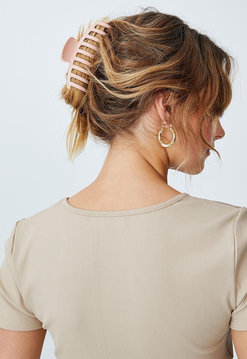 Rubi - Rachel hair claw - matte neutral 