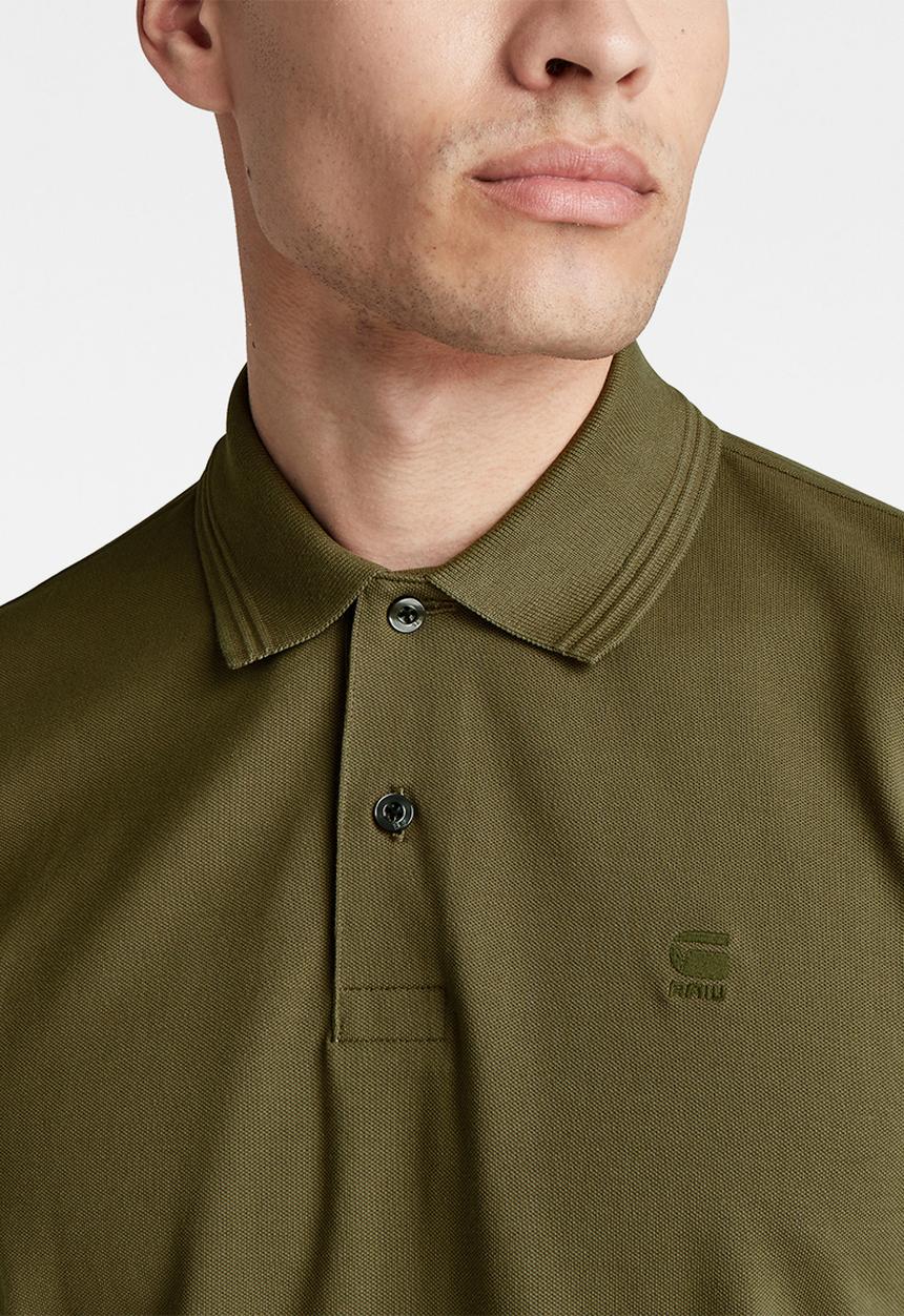 G-STAR - Dunda core polo long sleeves - cavalry