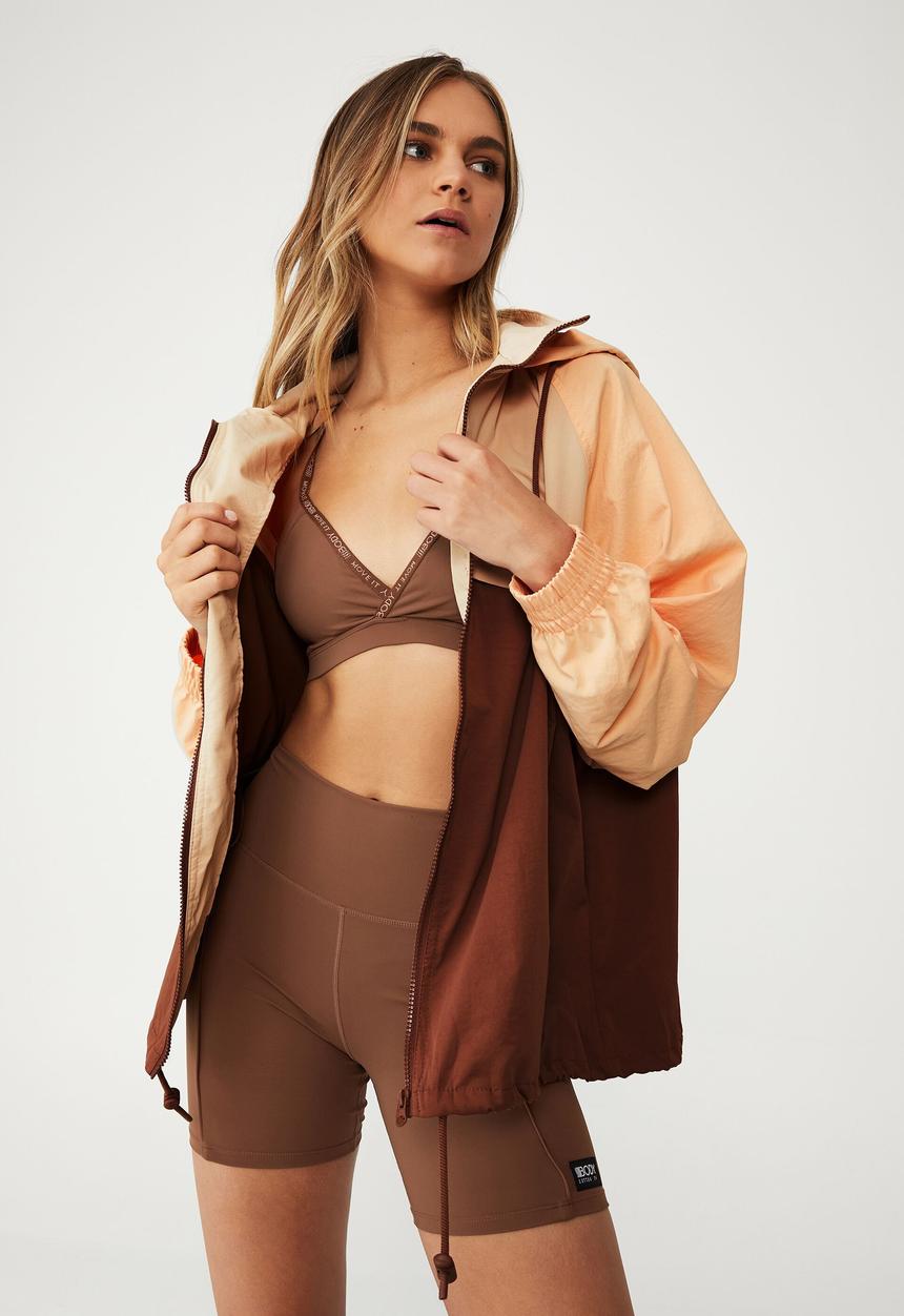 Cotton On - The anorak - colour block - peach sand