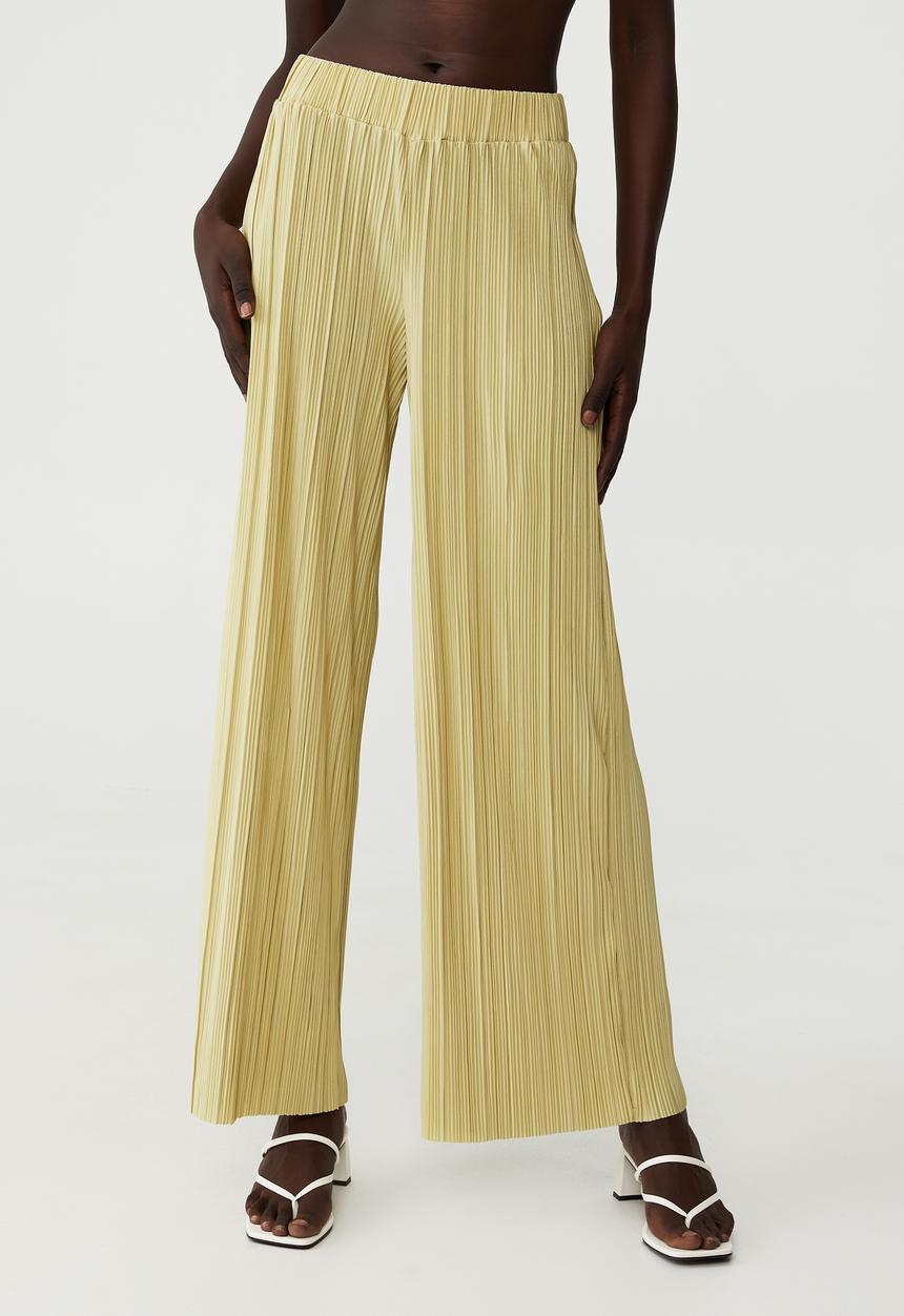 Cotton On - Plisse slinky pant - retro green