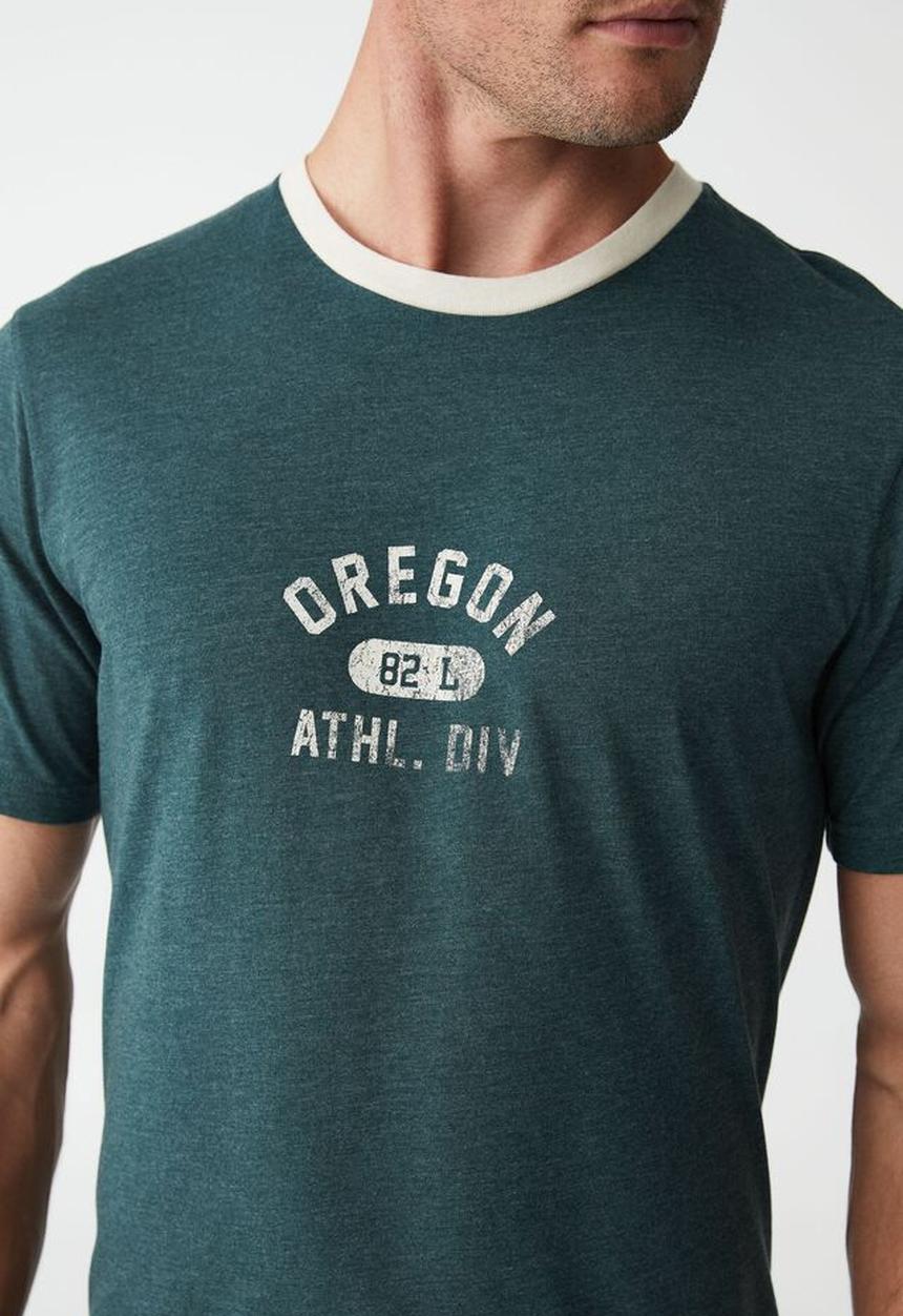 Cotton On - Tbar sport T-shirt - deep sea teal/oregon athl. div
