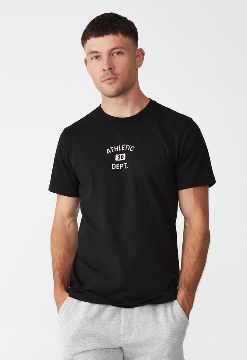 Cotton On - Tbar sport T-shirt - black/athletic dept