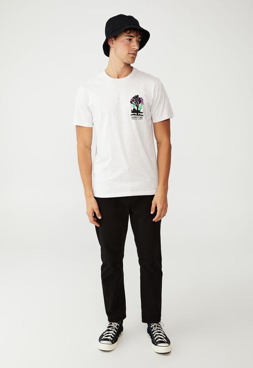 Cotton On - Tbar souvenir T-shirt - white marle/joshua tree
