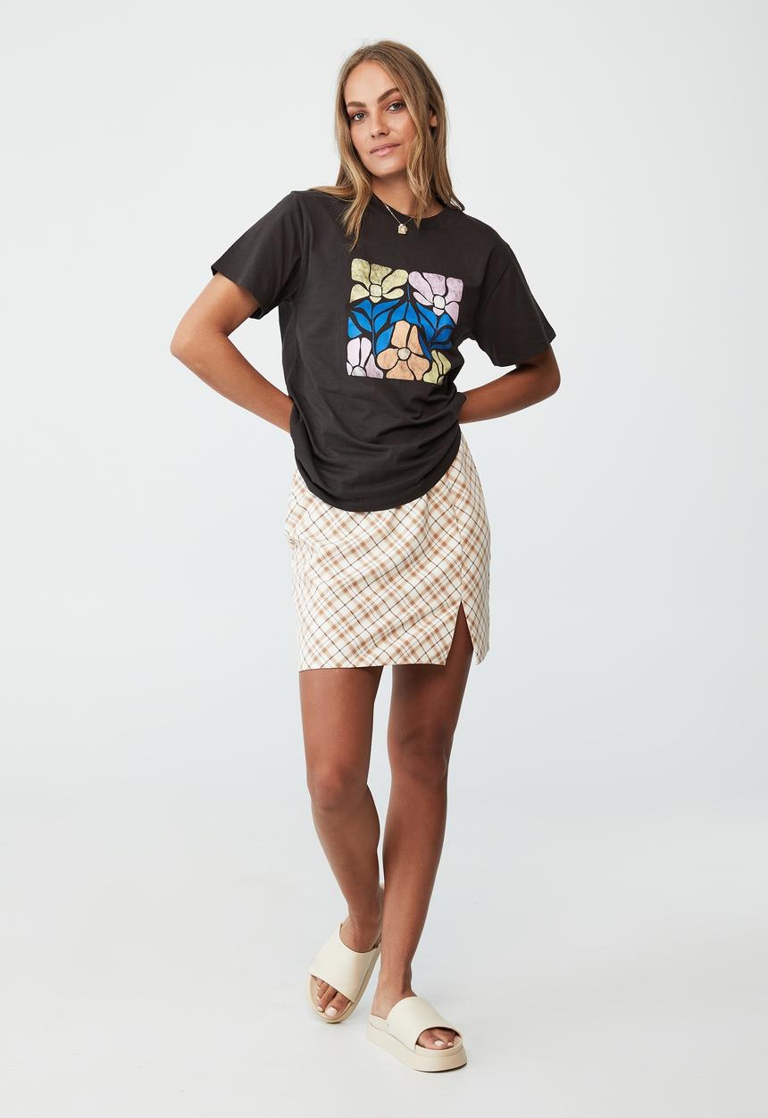 Cotton On - Regular fit graphic tee - washed black