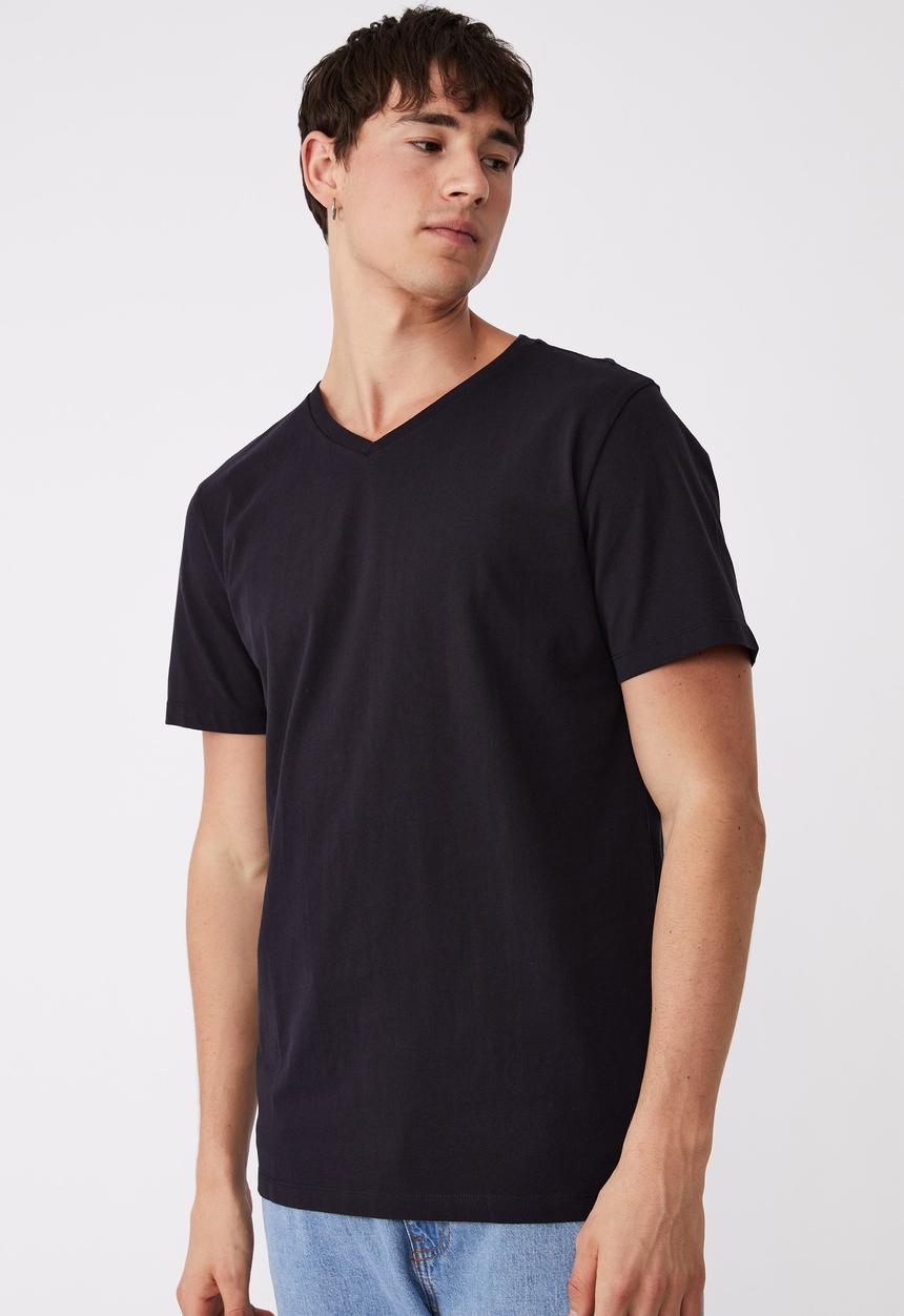 Cotton On - Organic v-neck T-shirt - ink navy