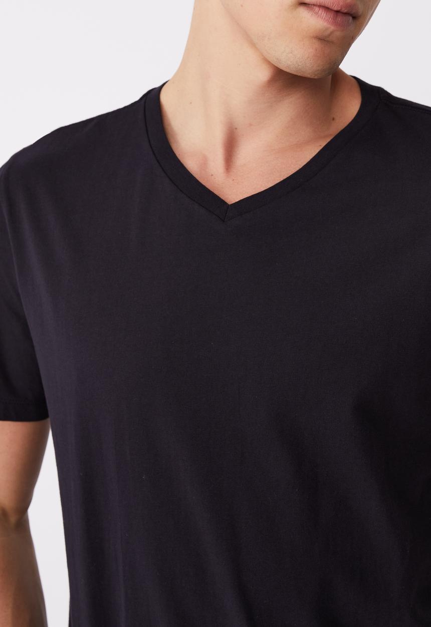Cotton On - Organic v-neck T-shirt - ink navy