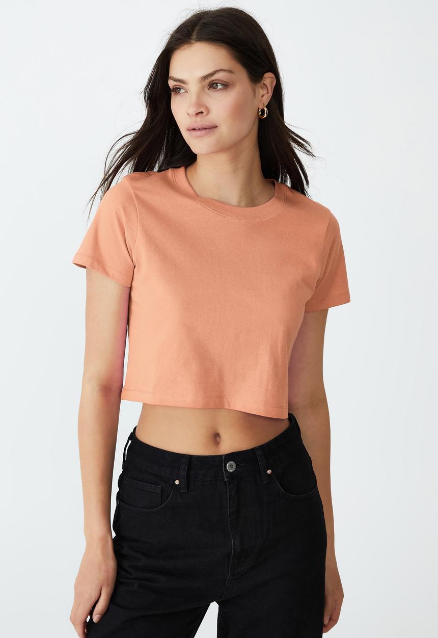 Cotton On - The baby tee - baked peach