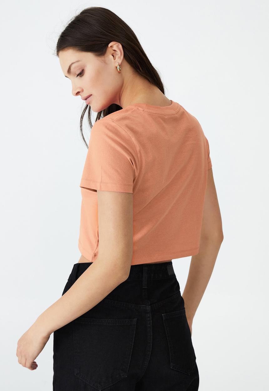 Cotton On - The baby tee - baked peach