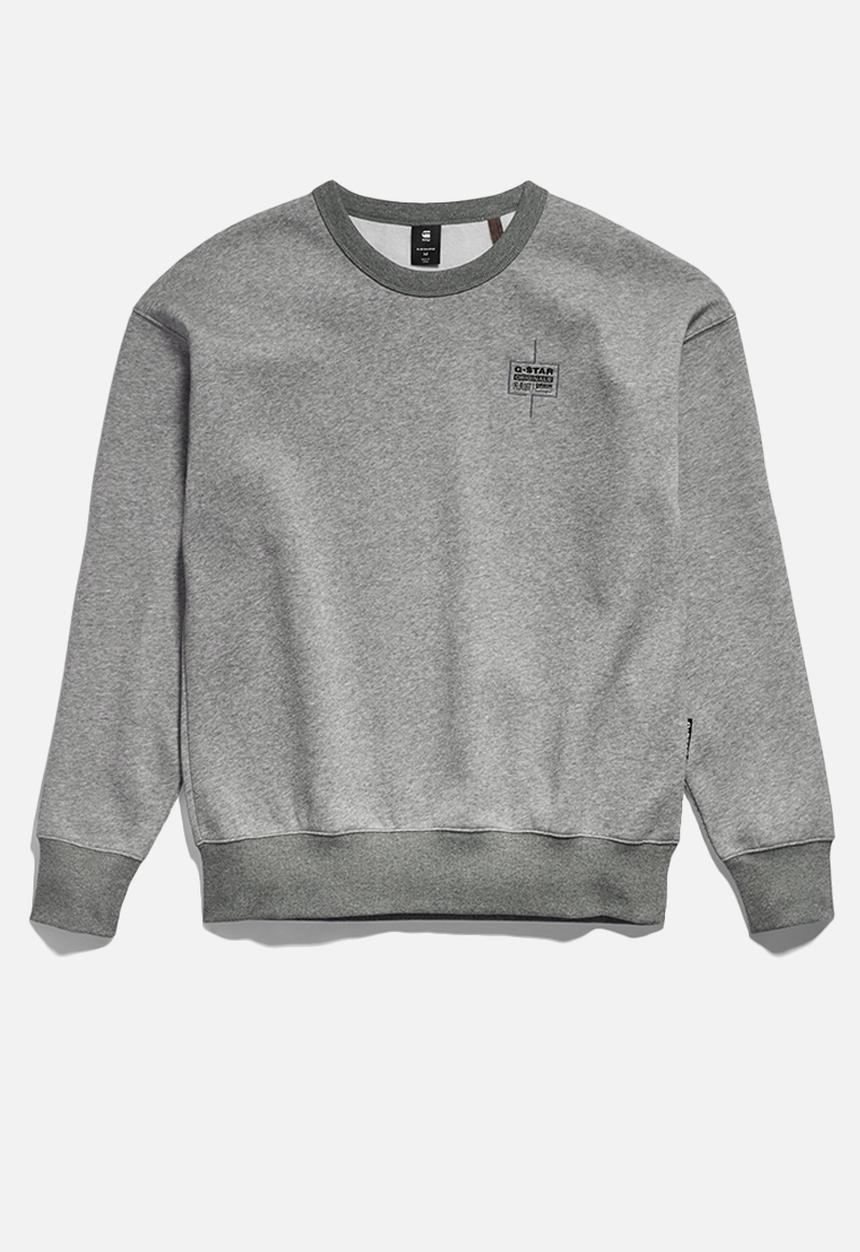 G-STAR - Unisex core oversized r sw - medium grey htr
