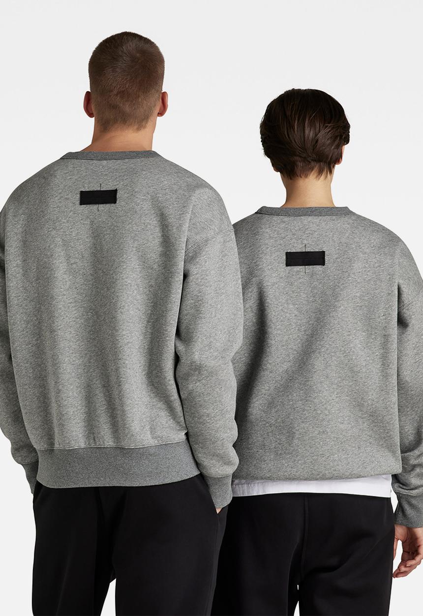 G-STAR - Unisex core oversized r sw - medium grey htr
