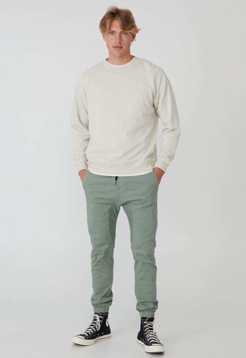 Cotton On - Drake cuffed pant - steel green
