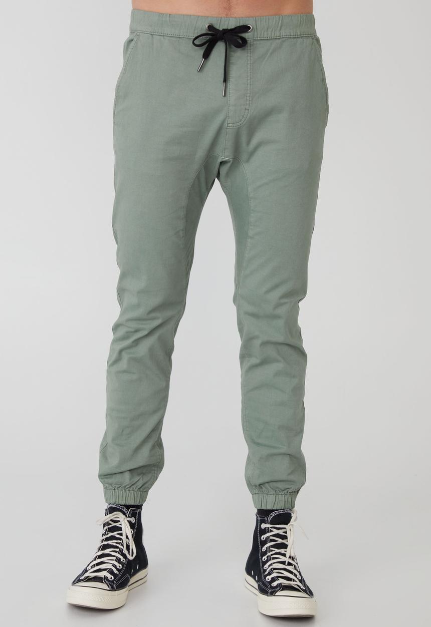 Cotton On - Drake cuffed pant - steel green