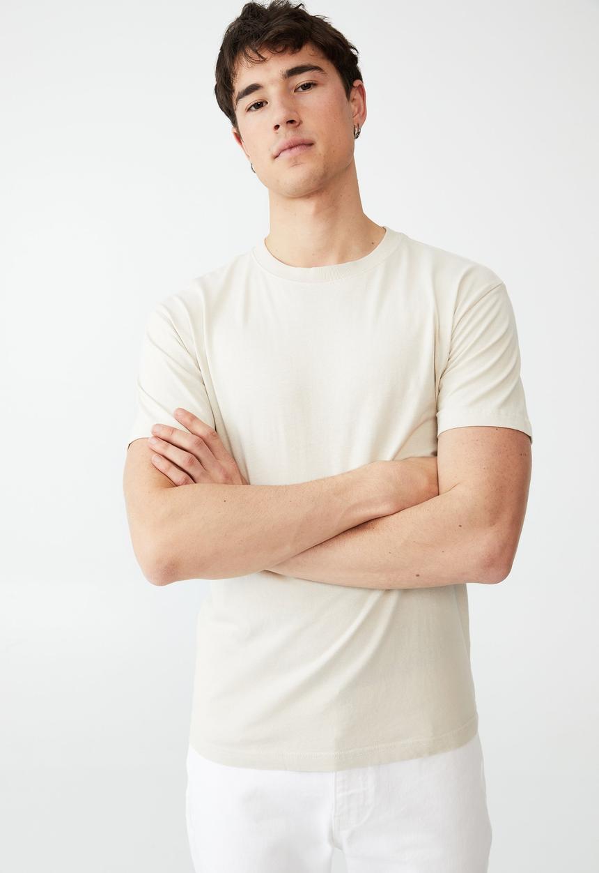 Cotton On - Organic loose fit T-shirt - bone