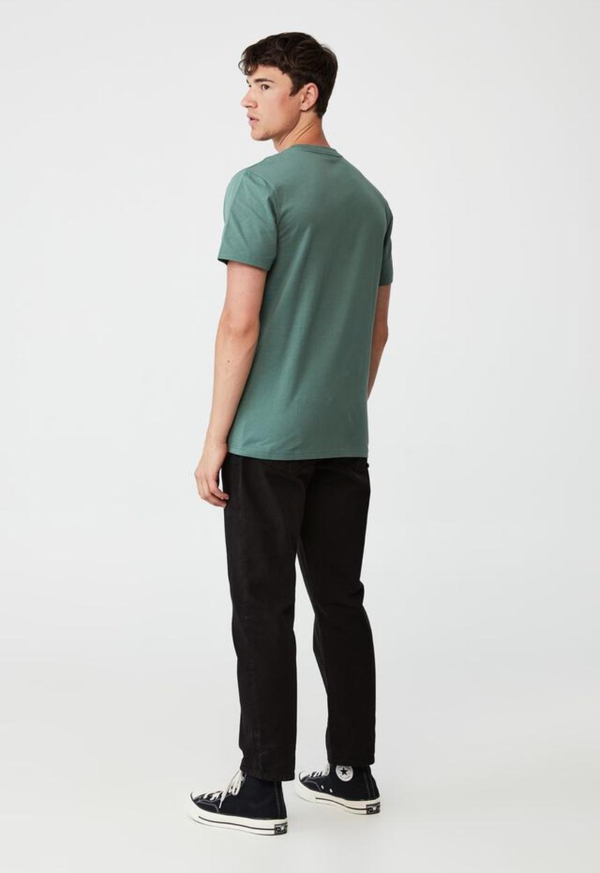 Cotton On - Tbar cny T-shirt - faded teal/smiling tiger