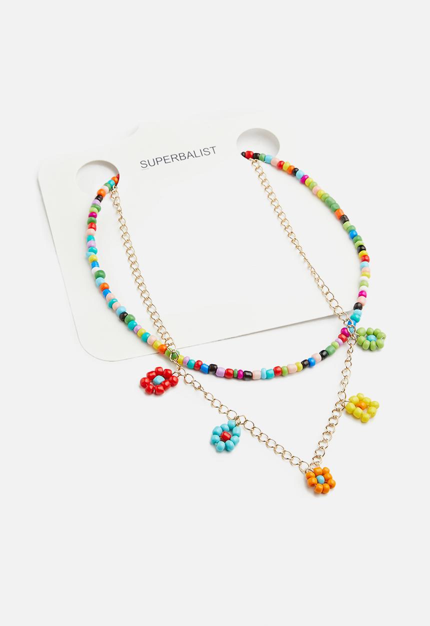 Superbalist - Flower charmed necklace - multi