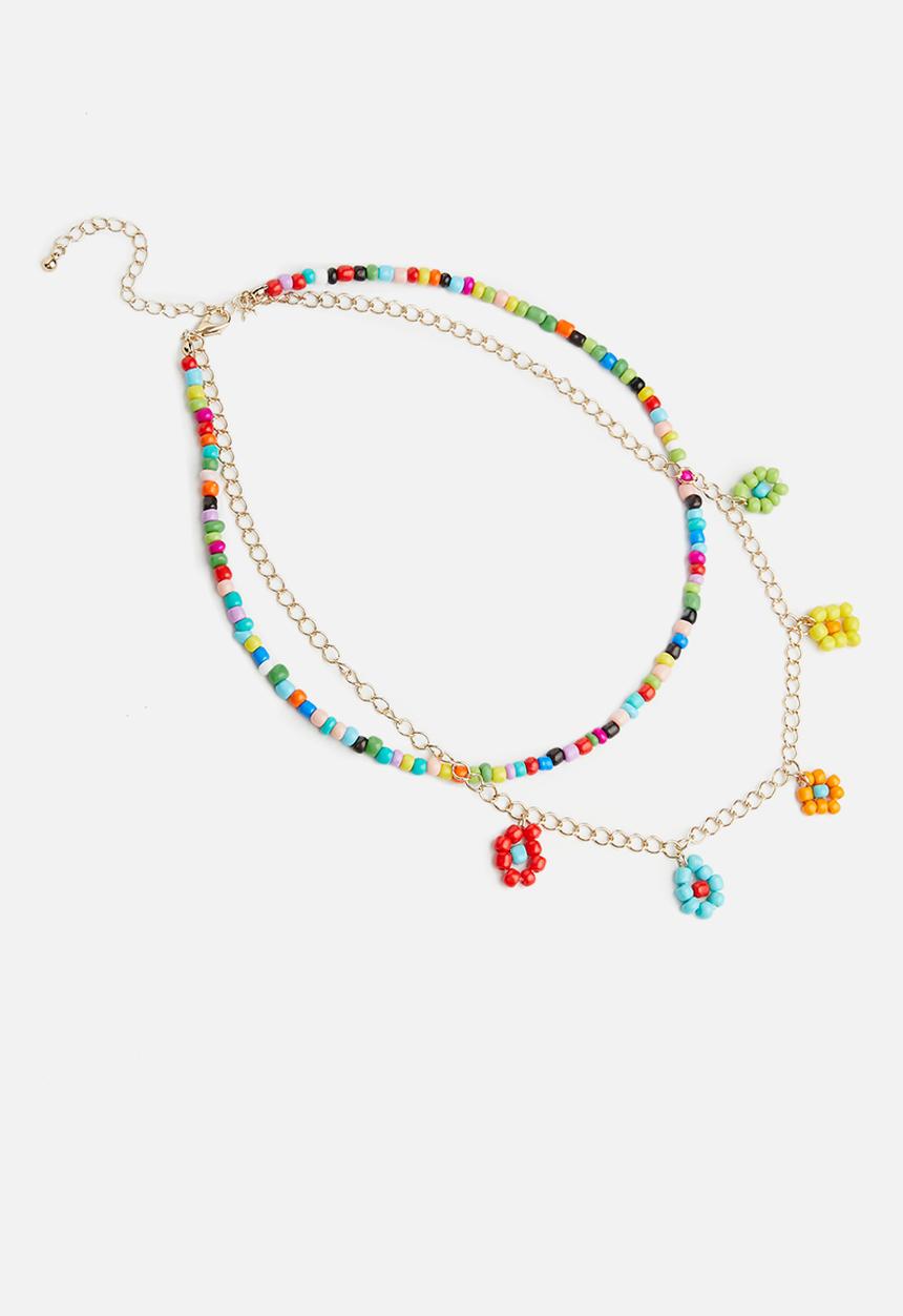 Superbalist - Flower charmed necklace - multi